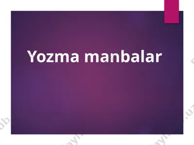 yozmamanbalar — PPTX
