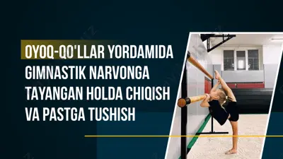 oyoq-qo'llar yordamida gimnastik narvonga tayangan holda chiqish va pastga tushish — PPTX