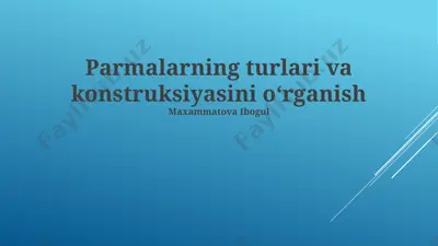 ferma konstruksiyalari — PPTX