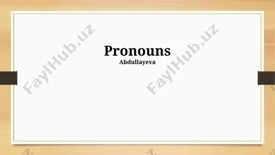 pronouns — PPTX