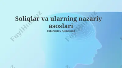 soliqlar va ularning nazariy asoslari — PPTX