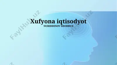 xufyona iqtisodyot — PPTX