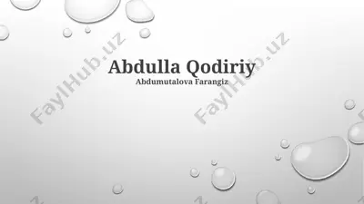 abdulla qodiriy — PPTX