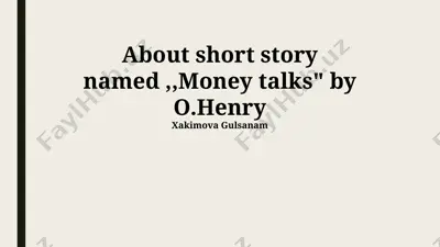 money talks — PPTX