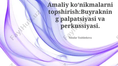 amaliy ko'nikmalarni topshirish — PPTX