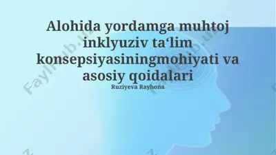 inklyuziv ta'limning mexanizmlari va qoidalari — PPTX