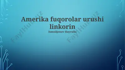amerika fuqorolar urushi linkorin — PPTX