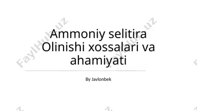 ammoniy nitrat — PPTX