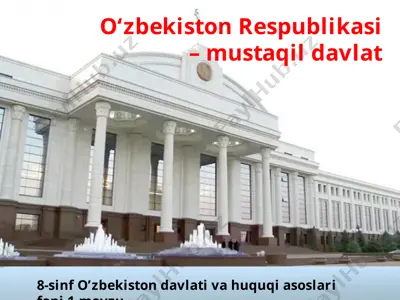 o‘zbekiston respublikasi – mustaqil davlat 8-sinf — PPTX