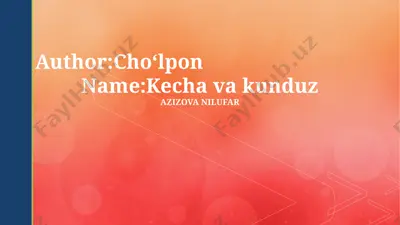 kecha va kunduz — PPTX