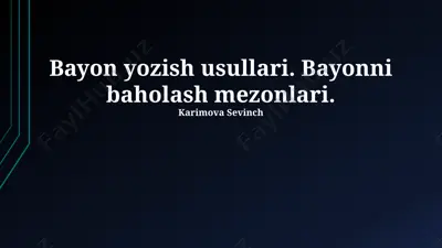 bayon yozish usullari — PPTX