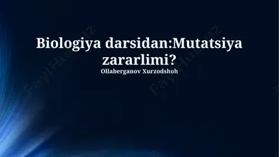 mutatsiyalar inson hayotida — PPTX