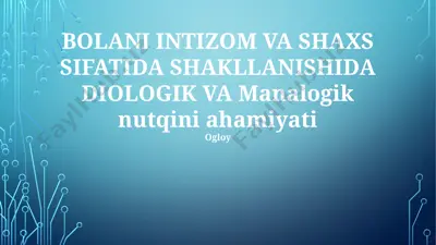 nutqni rivojlantirish — PPTX