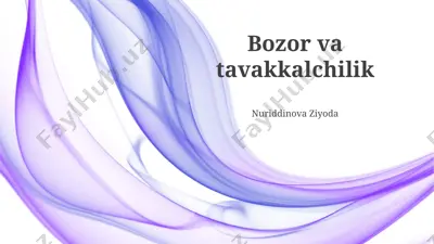 bozor va tavakkalchilik — PPTX