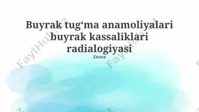 buyrak gipoplaziyasi — PPTX
