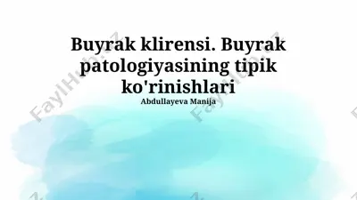 buyrak klirensi — PPTX
