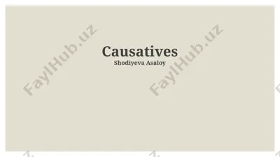 causatives — PPTX