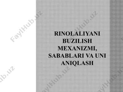 rinolaliyani buzilish mexanizmi, sabablari va uni aniqlash — PPTX