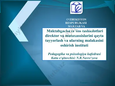psixologning ish hujjatlari va bolaning rivojlanish xaritasi — PPTX