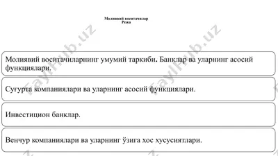 молиявий воситачилар — PPTX