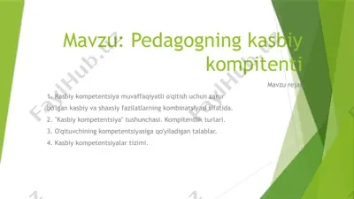 kasbiy kompetentsiya — PPTX