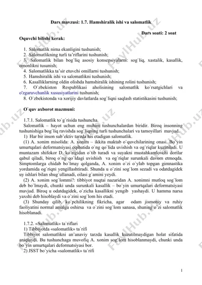 salomatlik tushunchalari — DOC