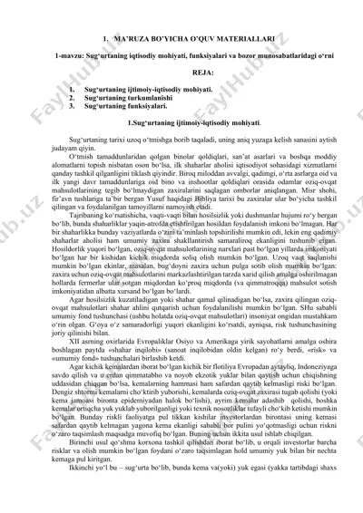sug‘urtaning iqtisodiy mohiyati — DOCX