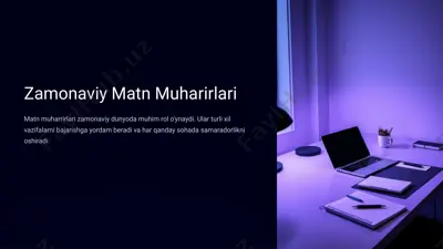 zamonaviy matn muharirlari — PPTX