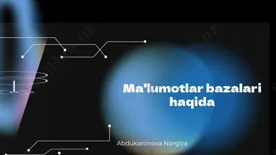 ma'lumotlar bazalari haqida — PPTX