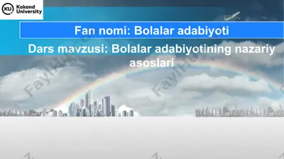 bolalar adabiyoti — PPTX