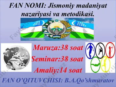 jismoniy madaniyat nazariyasi va metodikasi — PPTX