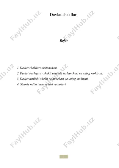 davlat shakllari — DOC