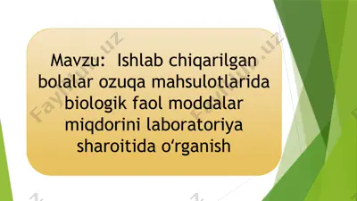 biologik faol moddalar (bfm) — PPTX