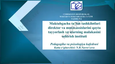 psixologik xizmatlar strukturasini yaratish — PPTX