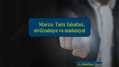 sivilizatsiya va madaniyat - tushunchalar tarixi — PDF