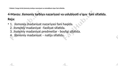 jismoniy tarbiya nazariyasi va metodikasi — PPTX