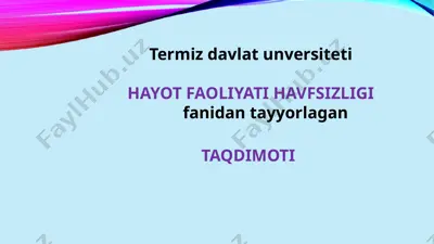 termiz davlat universiteti — PPTX