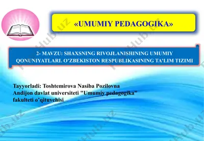 umumiypedagogika — PPTX