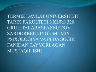 diqqatturlariuning xususiyatlari — PPTX