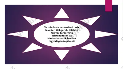 amir temur va temuriylar davri tarixshunoslik — PPTX