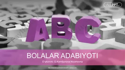 bolalar adabiyoti — PPTX