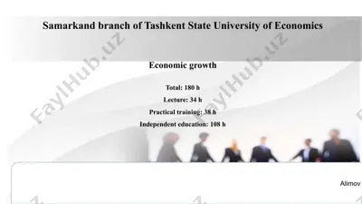 samarkand branch of tashkent state university of economics economic growth — PPTX