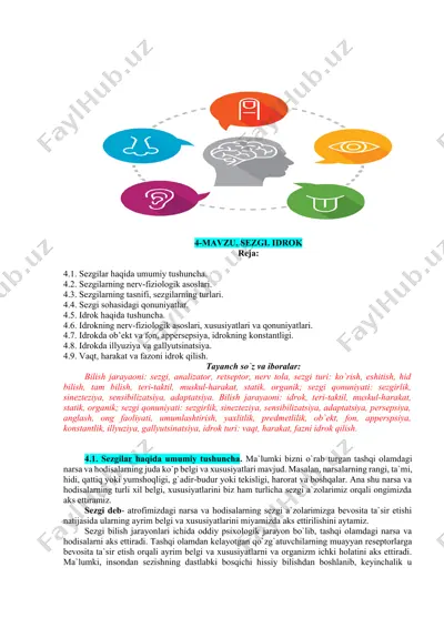 sezgi va idrok — DOCX