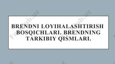 brеndnilоyihаlаshtirishbоsqichlаri — PPTX
