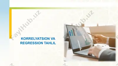 korrelyatsion va regression tahlil — PPTX