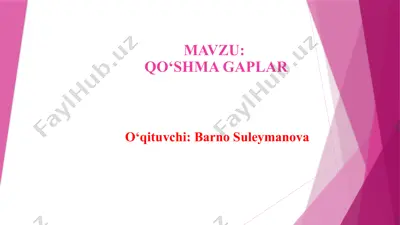 qo‘shma gaplar — PPTX