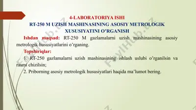 rt-250 m uzish mаshinаsining — PPTX