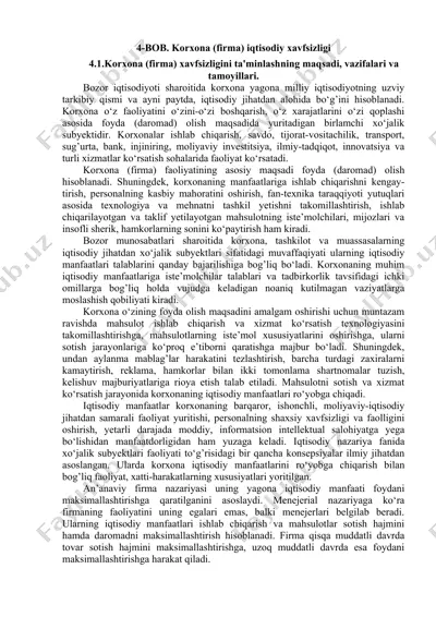korxona (firma) iqtisodiy xavfsizligi — DOCX
