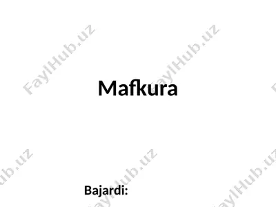 mafkura — PPTX
