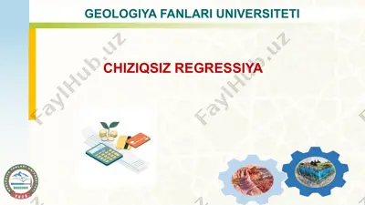 chiziqsiz regressiya — PPTX